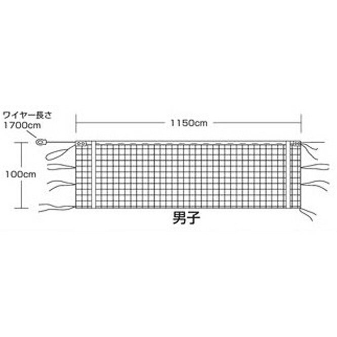 エバニュー バレーネット バレー、バスケ、ハンド バレーボールネット9人制男子V126 EKU114