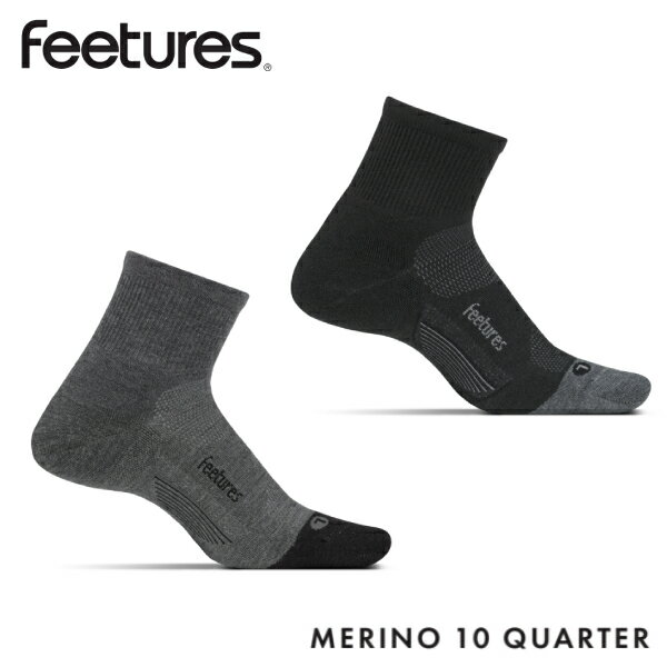 楽天福屋運動具店Feetures 【 MERINO10 】 QUARTER ゴルフソックス アメリカNo1ソックスブランド 靴下 ウール ソックス ユニセックス ランニング ウォーキング ゴルフ くつずれ防止