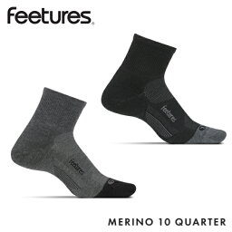 Feetures 【 MERINO10 】 QUARTER ゴルフソックス アメリカNo1ソックスブランド 靴下 ウール ソックス ユニセックス ランニング ウォーキング ゴルフ くつずれ防止