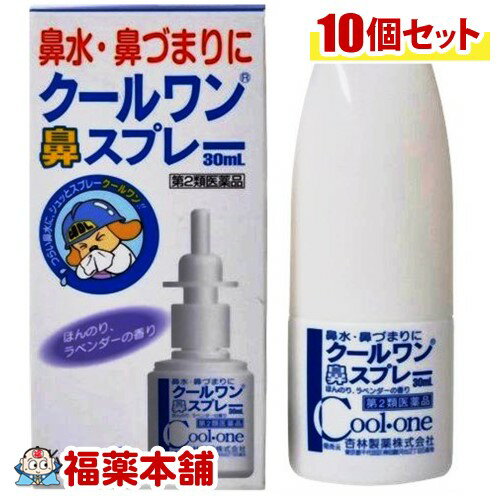 【第2類医薬品】クールワン 鼻スプレー (30ml) × 10本 鼻水・鼻詰まりに [宅配便・送料無料]