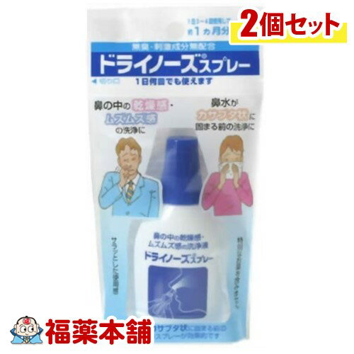 ドライノーズスプレー (20ml) × 2個 無臭でアルコール・メントールなどの刺激成分無配合 [ゆうパケット・送料無料]