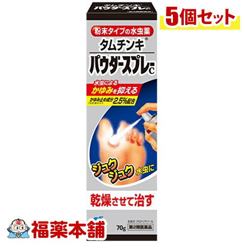 【第2類医薬品】小林製薬 タムチンキパウダースプレーC(70g)×5個 [宅配便・送料無料]