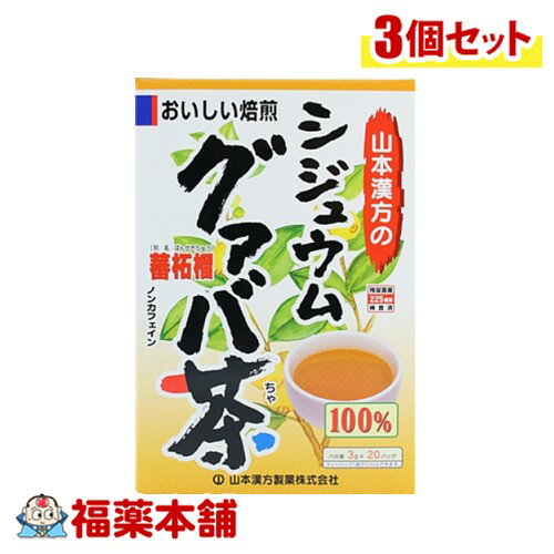 山本漢方 シジュウムグァバ茶100% 3g×20包×3個 