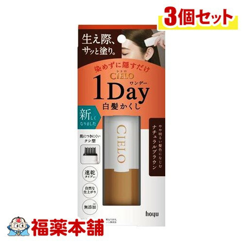 CIERO 1Day 白髪隠し 9ml (ナチュラルブラウン)×3個 [ゆうパケット・送料無料]