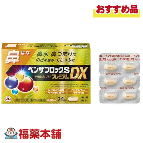 【第(2)類医薬品】アリナミン製薬 ベンザブロックSプレミアムDX 24錠入 「濫用注意」[ゆうパケット・送..