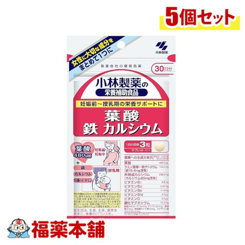 小林製薬 葉酸 鉄 カルシウム 90粒×5個 [ゆうパケット・送料無料]