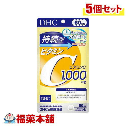 DHC 持続型ビタミンC タイムリリースタイプ 60日分 240粒×5個 
