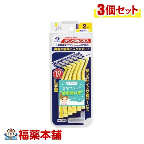 DENTALPRO デンタルプロ 歯間ブラシ L字型 10本入り 2(SS)×3個 [ゆうパケット・送料無料]