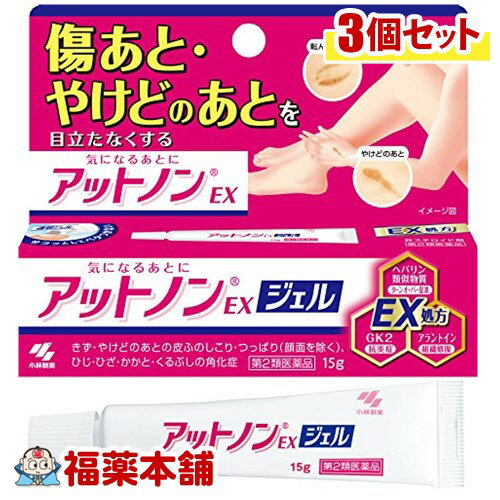 【第2類医薬品】小林製薬 アットノンEXジェル 15g×3個 [ゆうパケット・送料無料]
