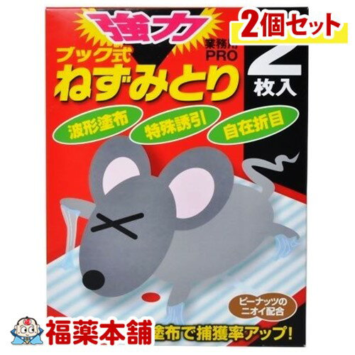 ヘキサチン 強力 ブック式 ねずみとり(2枚×2個)【ネズミ退治】【粘着式ねずみ取り】【立石春洋堂】[宅配便・送料無料]