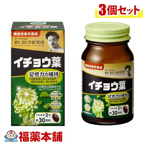野口医学研究所 イチョウ葉 60錠×3個 [宅配便・送料無料]