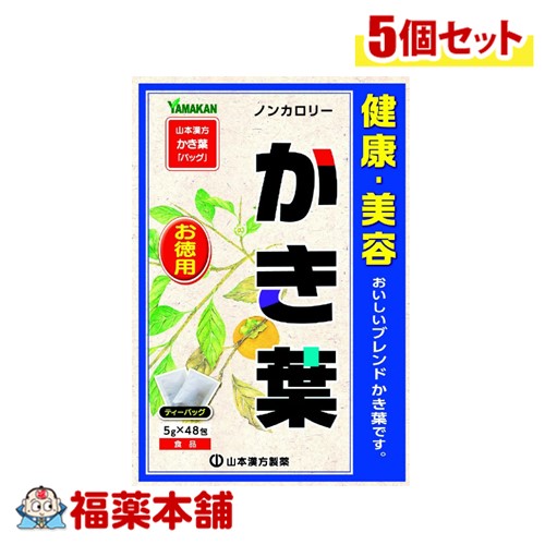 山本漢方 かき葉 大型 5g×48包×5個 [宅配便・送料無料]