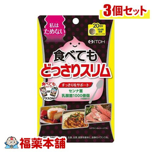 食べてもどっさりスリム 20日分(80粒)×3個 [ゆうパケット・送料無料]