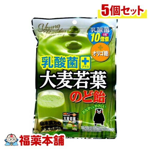 中薬 大麦若葉のど飴 クマモン 120g×5個 [ゆうパケット・送料無料]