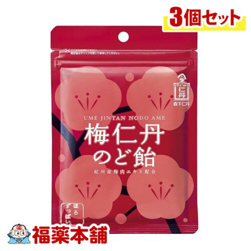 森下仁丹 梅仁丹のど飴 60g×3個 [ゆうパケット・送料無料]