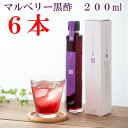 楽天壺造り黒酢のふくず【送料無料】　飲む酢　飲む黒酢　黒酢　果実　玄米　果実酢　無添加無香料マルベリー黒酢200ml6本セットスーパーフード　桑の実　フルーツ酢　くだもの酢　果汁　お得　贈答　贈り物