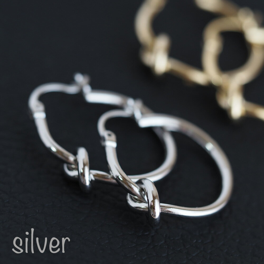 プープピアス（約20mm）本ロジウム 1ペア