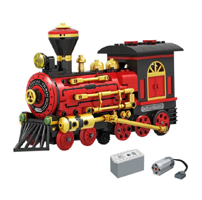 レゴ 互換品 クラシック 蒸気機関車 モーターセット テクニック プレゼント クリスマス