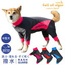 シャカシャカ 音がしない 中型犬 服 冬 秋 中型犬用 伸びて 着せやすい ドッグプレイ(R) 撥水 ラッシュガード 紫外線対策 UV対策 アウトドア 雨 レイ...