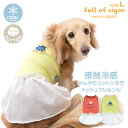 犬 服 夏 接触冷感 ひんやりコットン 天竺 ワンポイント メッシュ フリル ワンピース ダックス 小型犬用 抜け毛対策 女の子 冷感 ひんやり クール 夏用冷感服 UVカット 散歩 チワワ トイプードル ミニチュアダックス ダックスフンド