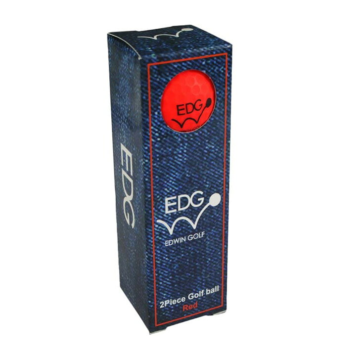 EDWIN GOLF ゴルフボール（マット）　12個入り EDBA-3776 (レッド) 　 GOLF BALL ...