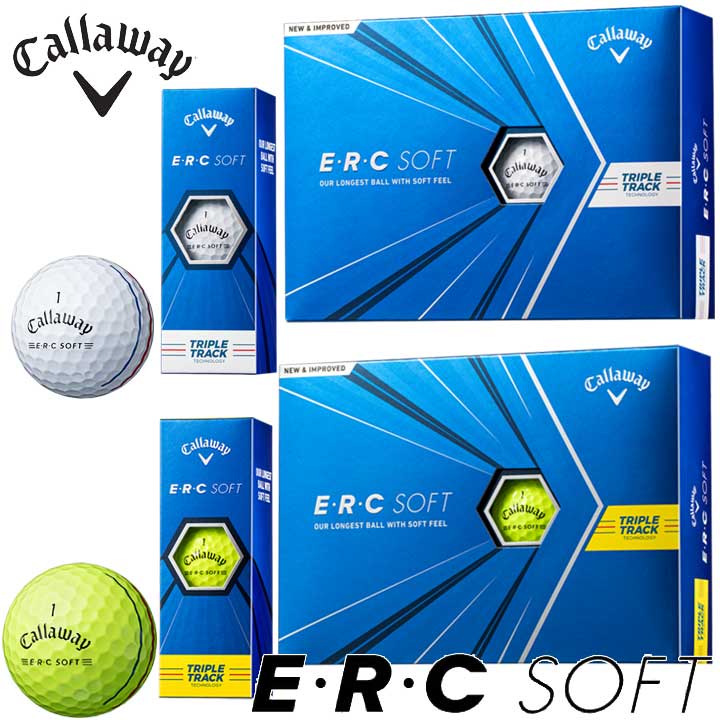 キャロウェイ E・R・C ソフト トリプル・トラック ゴルフボール 1ダース(12球入り) 日本正規品 CALLAWAY ERC SOFT TRIPLE TRACK