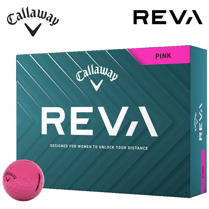 【レディース】【2025モデル】キャロウェイ REVA ボール 1ダース（12球入り） ピンク レヴァ Callaway