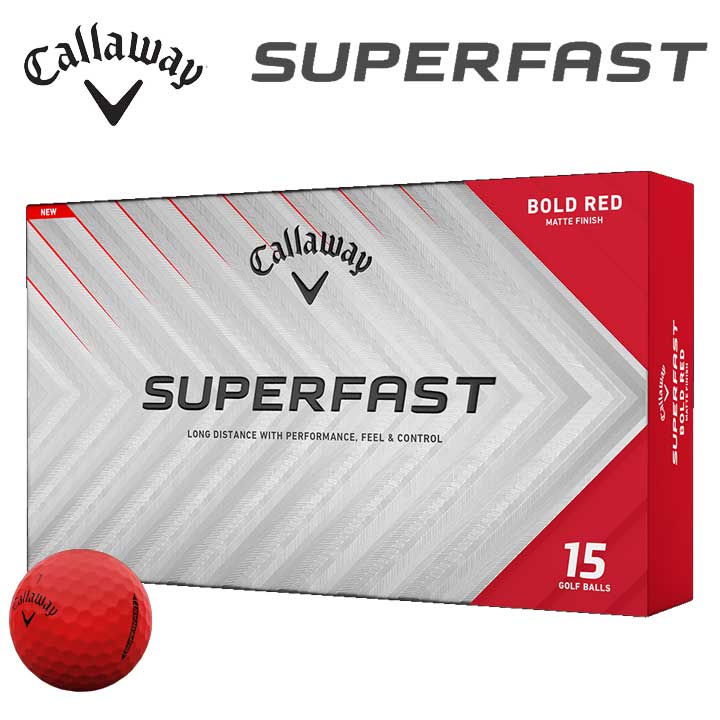 【2025モデル】キャロウェイ SUPERFAST ゴルフボール 1ダース(15球入り) ボールドレッド 日本正規品 Callaway スーパーファスト