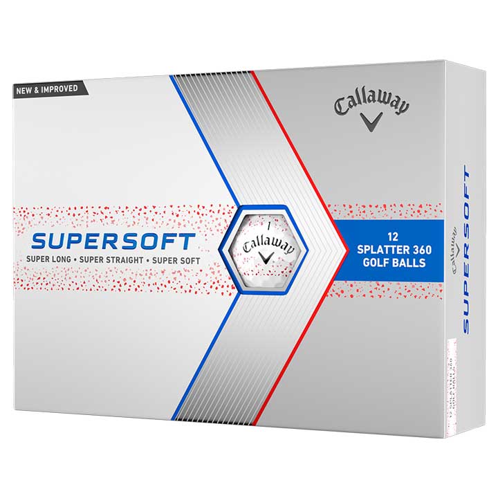 【2024モデル】キャロウェイ スーパーソフト スプラッター 360 レッド ゴルフボール 1ダース(12球入り)　 日本正規品 Callaway SUPERSOFT SPLATTER 360 2
