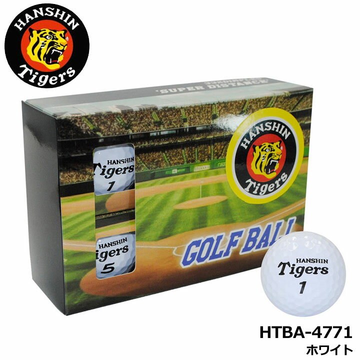 乐天商城 - 阪神タイガース HTBA-4771 ゴルフボール (6個入り) ホワイト GOLF BALL ゴルフ HANSHIN Tigers LEZAX