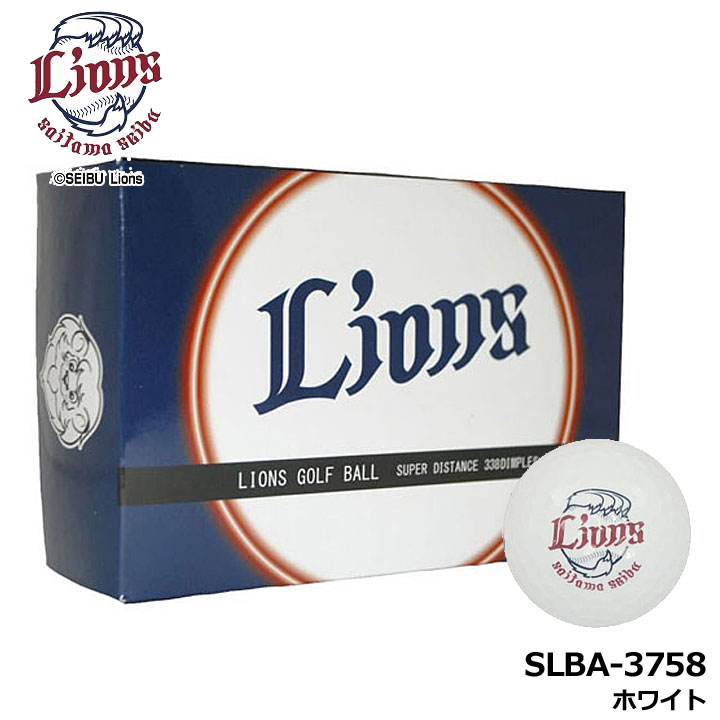 乐天商城 - 埼玉西武ライオンズ SLBA-3758 ゴルフボール (6個入り) ホワイト GOLF BALL ゴルフ SAITAMA SEIBU LIONS LEZAX