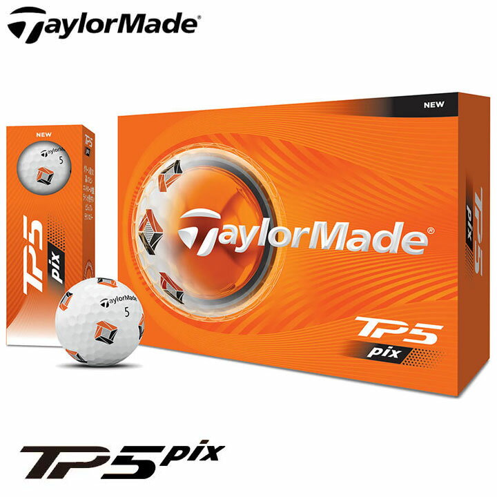【2026モデル】テーラーメイド TM26 TP5 Pix ホワイト ゴルフボール 1ダース（12球入り） 日本正規品 T..