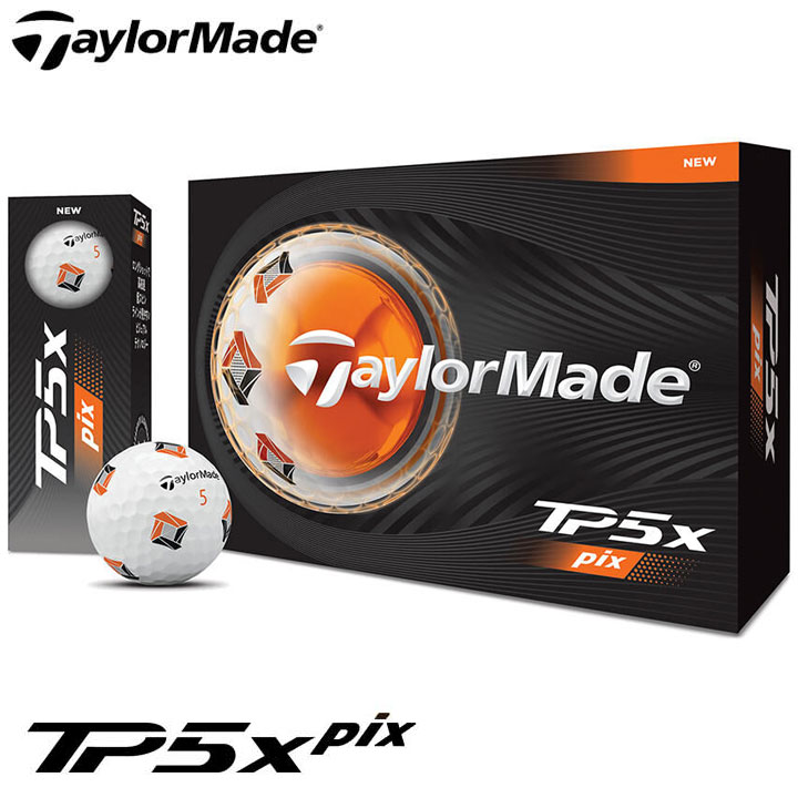 【2026モデル】テーラーメイド TM26 TP5x Pix ホワイト ゴルフボール 1ダース（12球入り） 日本正規品 TaylorMade