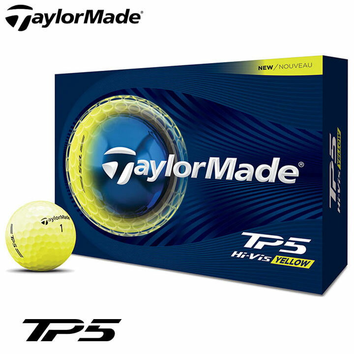 【2026モデル】テーラーメイド TM26 TP5 イエロー ゴルフボール 1ダース（12球入り） 日本正規品 TaylorMade