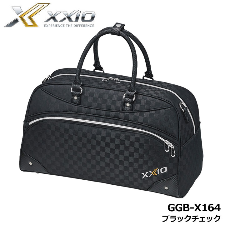 【2025モデル】ダンロップ GGB-X164 ゼクシオ スポーツバッグ ブラックチェック ボストンバック ゴルフ XXIO DUNLOP 10p
