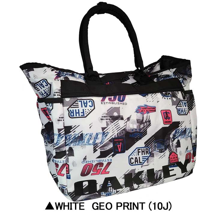 【2022モデル】オークリー FOS900646 トートバッグ 15.0 ホワイトジオプリント(10J) BG TOTE BAG OAKLEY WHITE GEO PRINT