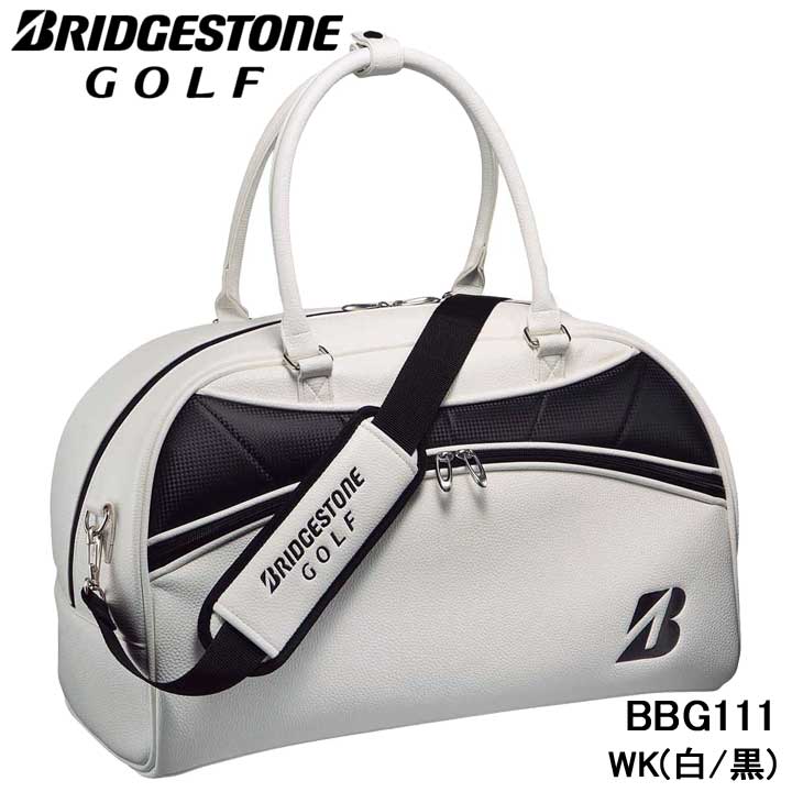 ブリヂストンゴルフ BBG111 ホワイト/ブラック ボストンバッグ BRIDGESTONE GOLF WK 10P