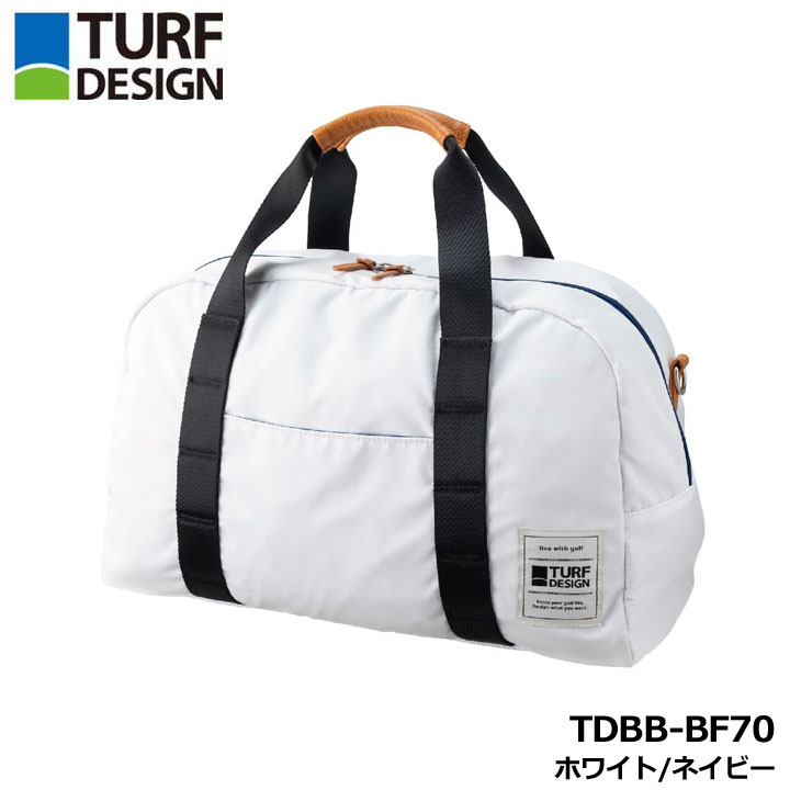 Rakuten - ターフデザイン TDBB-BF70 ボストンバッグ ホワイト/ネイビー メンズ レディース ユニセックス ゴルフ レジャー 普段使い 旅行バッグ TURF DESIGN 朝日ゴルフ