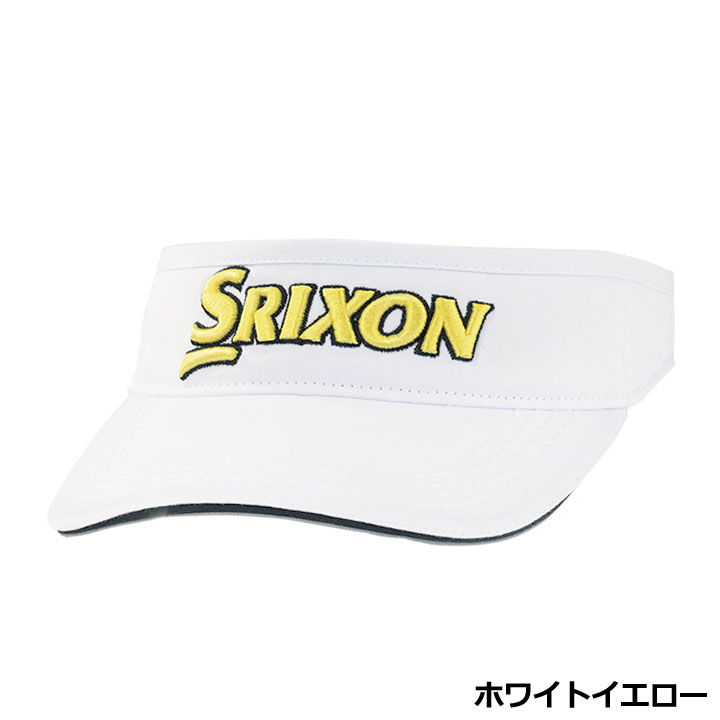 ダンロップ スリクソン SMH3331X バイザー サンバイザー ゴルフ帽子 ホワイトイエロー 吸水速乾 防菌防臭 WHITEYELLOW SRIXON DUNLOP 10p