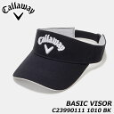 キャロウェイ C23990111 ベーシックバイザー 1010(BK) サンバイザー 帽子 吸水速乾スベリ BASIC VISOR 23 JM Callaway 20p