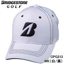 【2023モデル】ブリヂストンゴルフ CPG313 ホワイト/ブラック BSG プロモデル キャップ　BRIDGESTONE GOLF WK