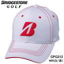 【2023モデル】ブリヂストンゴルフ CPG313 ホワイト/レッド BSG プロモデル キャップ　BRIDGESTONE GOLF WR