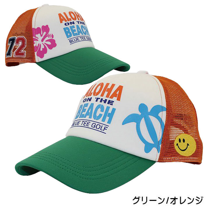 ブルーティーゴルフ ALOHA ON THE BEACHメッシュキャップ　【BTG-CP006】 BLUE TEE...