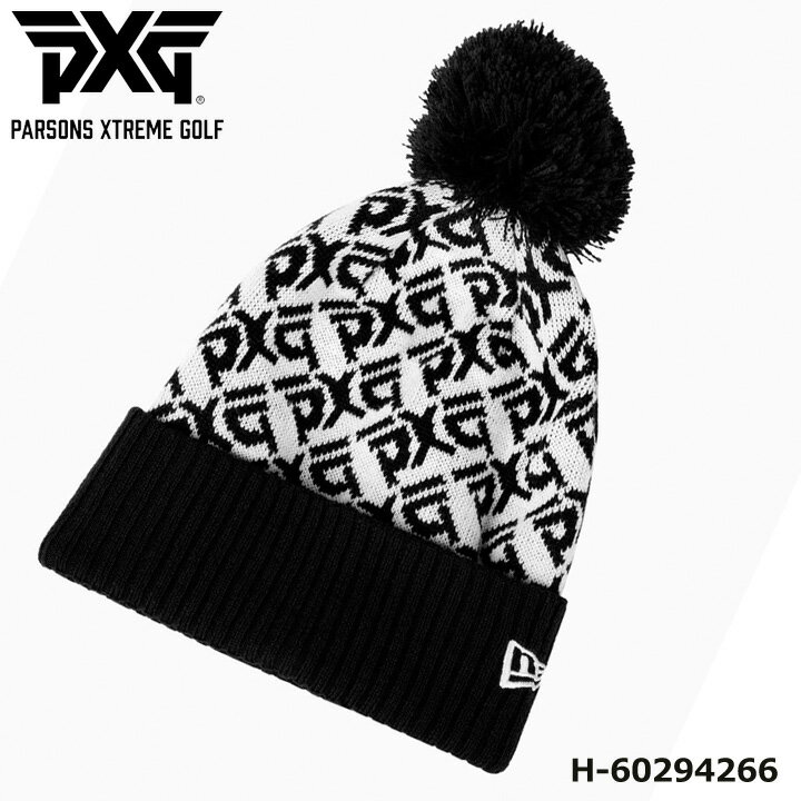 ピーエックスジー H-60294266 インフィニット ロゴ ジャカード ニットビーニー - ブラック Infinite Logo Jacquard Knit Beanie - Black