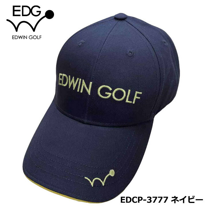 EDWIN GOLF ゴルフキャップ EDCP-3777（ネイビー） CAP エドウィン レザックス LEZAX