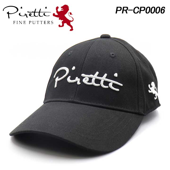 ピレッティ PR-CP0006 ゴルフ コットン キャップ ブラック Cotton Cap Piretti