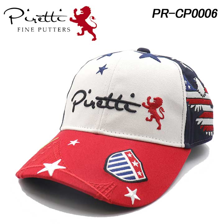 ピレッティ PR-CP0006 ゴルフ コットン キャップ トリコロール Cotton Cap Piretti