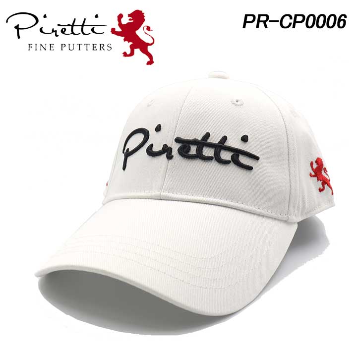 ピレッティ PR-CP0006 ゴルフ コットン キャップ ホワイト Cotton Cap Piretti