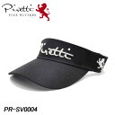 ピレッティ PR-SV0004 ゴルフ コットンバイザー ブラック Visor Cap Piretti