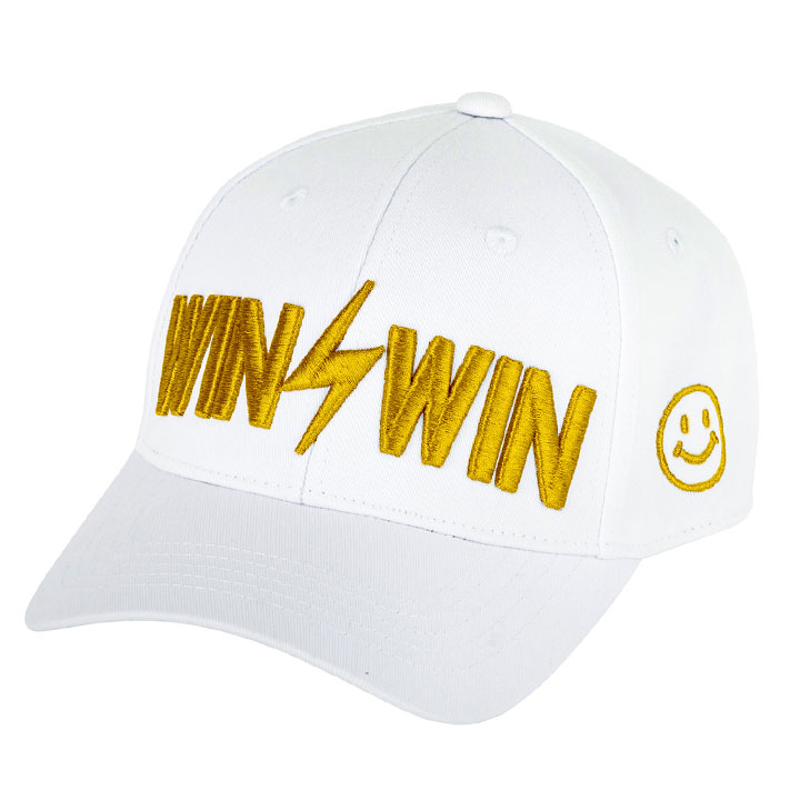 ウィンウィンスタイル CP-064（WH×GD） CAP 3D刺繍仕上げ WINWIN STYLE フリーサイズ